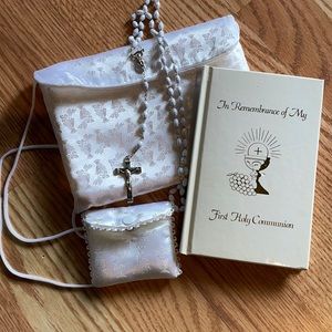 First Communion Bible and Rosary set
